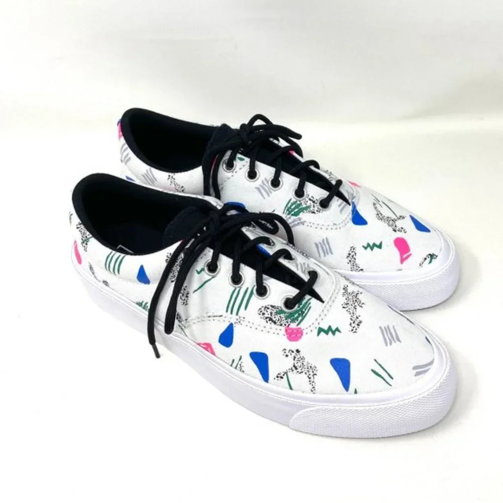 💖MEGA SALE💖Converse Men's SKID GRIP CVO OX White Print Canvas Low Top 170724